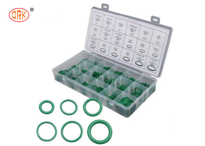 สีเขียว AS568/ เมตร HNBR ยาง 18 มิติ O Ring Kit Box สําหรับแอร์