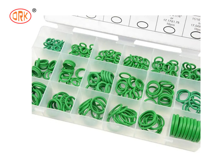 สีเขียว AS568/ เมตร HNBR ยาง 18 มิติ O Ring Kit Box สําหรับแอร์