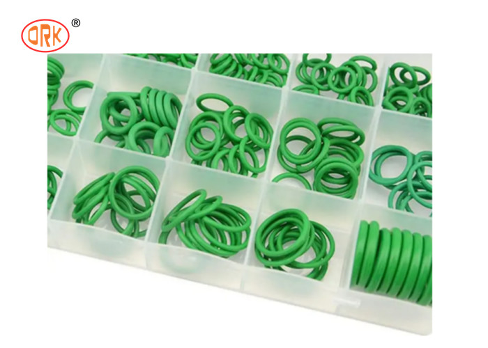 สีเขียว AS568/ เมตร HNBR ยาง 18 มิติ O Ring Kit Box สําหรับแอร์