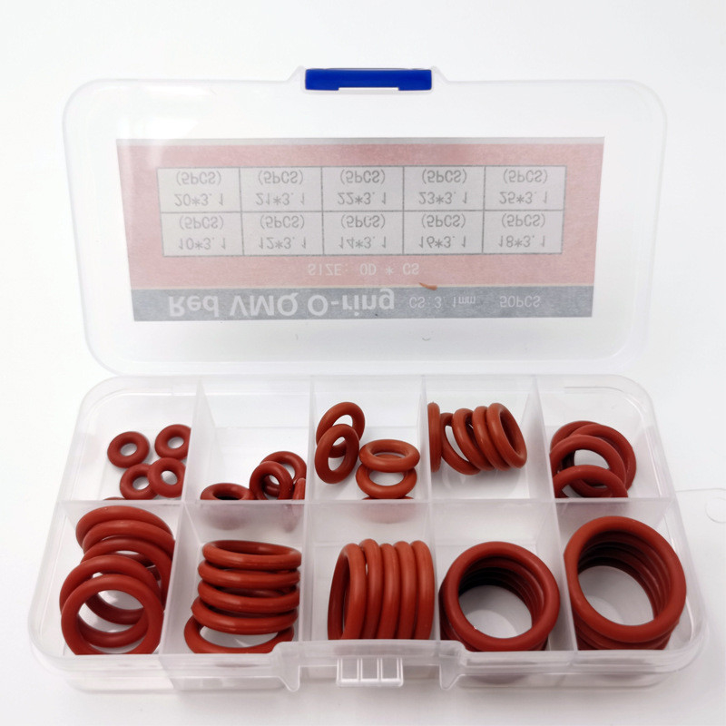 ซิลิโคนยาง Hnbr O-Ring Washer Seals Kit สําหรับการใช้งานอุตสาหกรรมที่ไม่มาตรฐาน