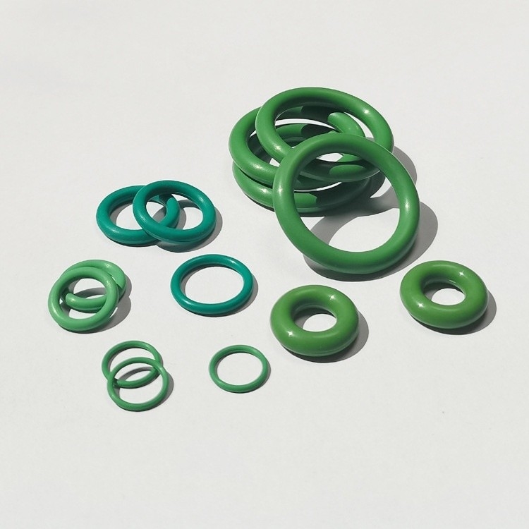ขนาดที่กําหนดเอง อุปกรณ์กันอุณหภูมิ O-ring ยางฟลอรีนสีเขียว สําหรับเครื่องประปารถยนต์