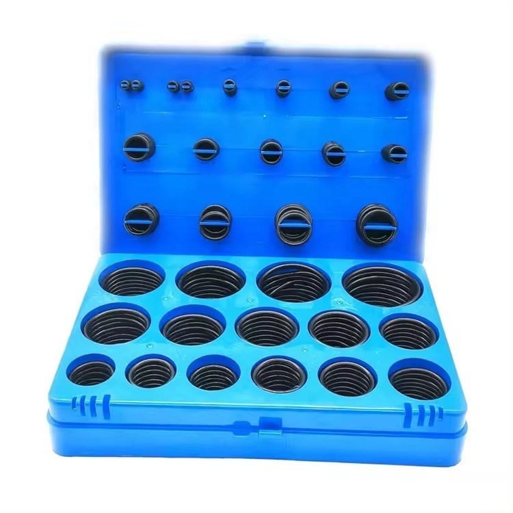 NBR O Ring Valve Rubber Seal Assortment Kit 382 ชิ้น สีดํา O Rings สําหรับการซ่อมแซมไฮดรอลิก