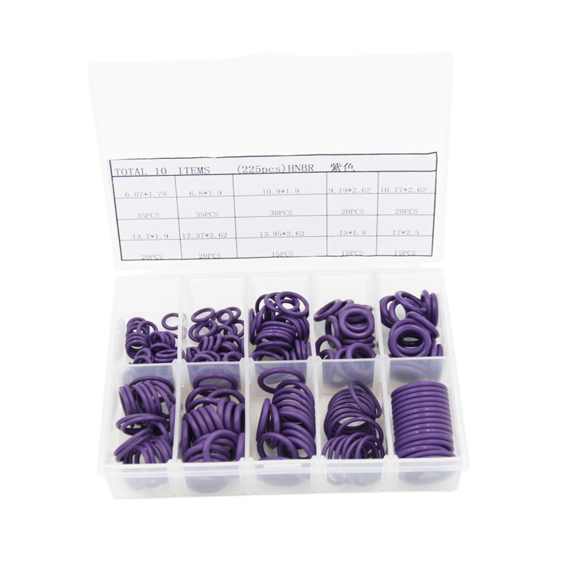 NBR O Ring Valve Rubber Seal Assortment Kit 382 ชิ้น สีดํา O Rings สําหรับการซ่อมแซมไฮดรอลิก