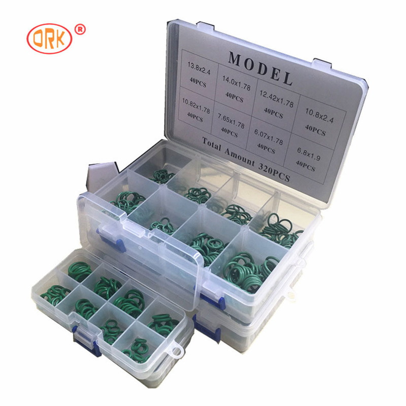 240pcs สีเขียว NBR คอนดิชั่นอากาศรถ O-ring Kits 16 ขนาดสําหรับขนาดที่แตกต่างกัน
