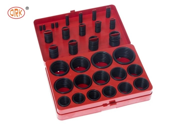 ความทนทานน้ํามันที่ดี สีดํา NBR 70 Shore A O-Ring Kit Box สําหรับเครื่องขุดกระบอกไฮดรอลิก