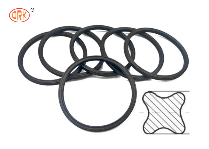 X RINGS ตามสั่ง ปั๊มหมุน ปรางยาง EPDM นิตรีล ซิลิโคนยาง Quad Ring Seal